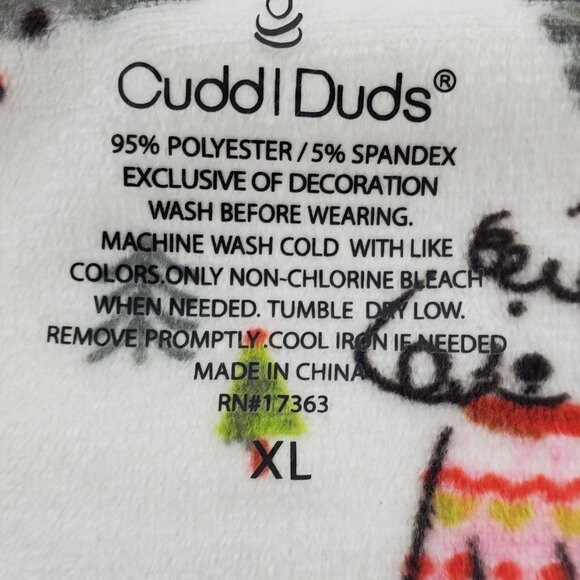 Cuddl Duds Cozy Fleece Holiday Dog Pajama Set | Long Sleeve Top & Joggers XL - Picture 4 of 9